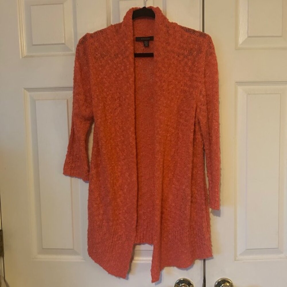Women's Orange Lightweight Cardigan